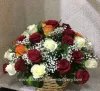 Mixed Rose Basket Free Delivery as Gift in Sharjah
