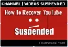 YouTube Account Suspended-How To Recover