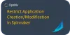 Restrict Application Creation/Modification in Spinnaker