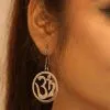 Spiritual, Traditional Sacred OM Circle Earring Silver Toned High Quality Earring | Yourimart