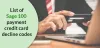 Sage 100 Payment Credit Card Decline Codes 