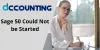 Fix Sage 50 Could Not be Started Error | Accountingissue