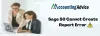 Sage 50 Cannot Create Report Error 