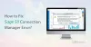 sage 50 connection manager error