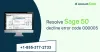 Sage 50 Decline Error Code 000005
