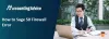 Sage 50 Firewall Error 