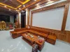 Sofa Góc Gỗ đỏ Phủ Sơn PU Tự Nhiên - SGVP13