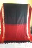 Soft Khadi Handloom Saree - Black &amp; Red - Ayanna Sarees