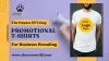 A stylish promotional t-shirt featuring a company logo, highlighting the effectiveness of branded clothing in boosting business identity.