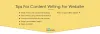 Tips for Content Writing for Website