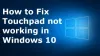 Touchpad Not Working After Windows Creator Update Win 10