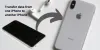 How do you transfer data from one iPhone to another iPhone?