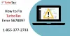 How to Troubleshoot TurboTax Error 567809? @1-855-377-2733