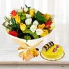 Bright Flower Bouquet and Cake Delivery| Greater Way