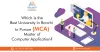 Which is the Best University in Ranchi to Pursue MCA?