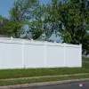 white vinyl privacy fence