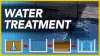 What are the components involved in a water treatment plant process?