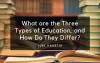 What Are The Three Types Of Education &amp; How Do They Differ?