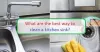 What are the simplest thanks to clean a kitchen sink?
