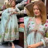 Embroidery Work Gown - Saranya Fashion
