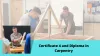 Certificate 4 and Diploma in carpentry