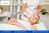 A girl is taking body treatments.
