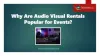 Top Reasons AV Equipment Rentals Are a Hit at Events