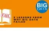 5 successful lessons from which purpose through the big data fails?