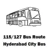 115/127 Bus Route Hyderabad Stops &amp; Timing - Uppal Bus Stop to...