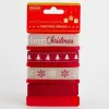 Country Christmas Ribbons, Grosgrain Christmas Ribbons for Gift Wrapping