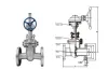 Flanged Gate Valve Stainless Steel Gear Z541W - Farpro Valve